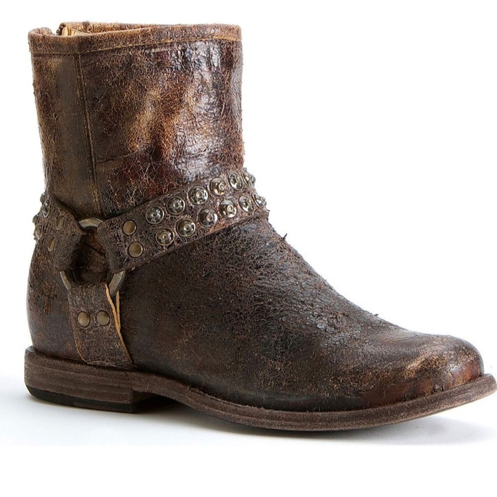 New Frye Phillip studded harness (moto) biker boot size:6